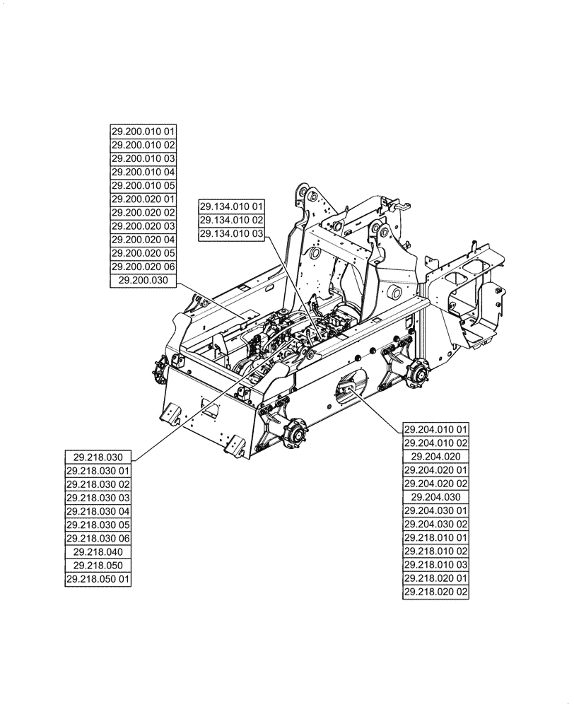 Схема запчастей Case IH SV340 - (29.000.00) - PICTORIAL INDEX - HYDROSTATIC DRIVE (29) - HYDROSTATIC DRIVE
