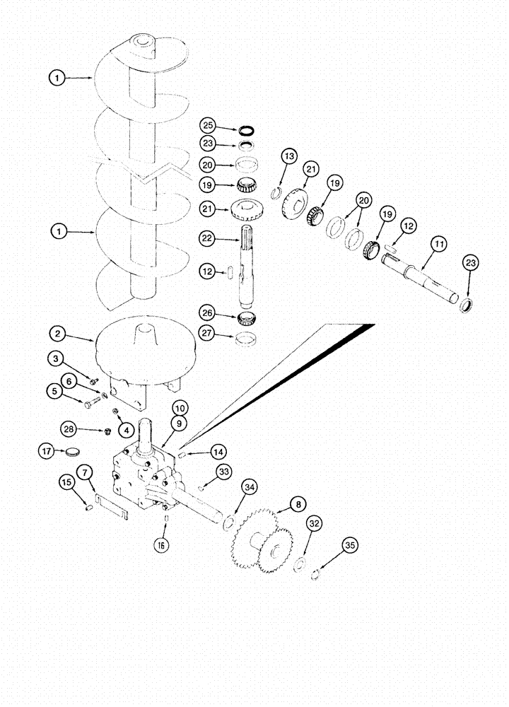 Схема запчастей Case IH 2377 - (09E-09) - AUGER, UNLOADER - GRAIN TANK, LOWER (17) - GRAIN TANK & UNLOADER