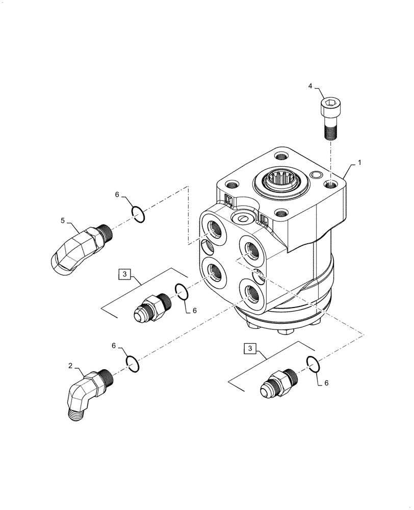 Схема запчастей Case IH FARMALL 55C - (41.206.AA) - POWER STEERING VALVE (41) - STEERING