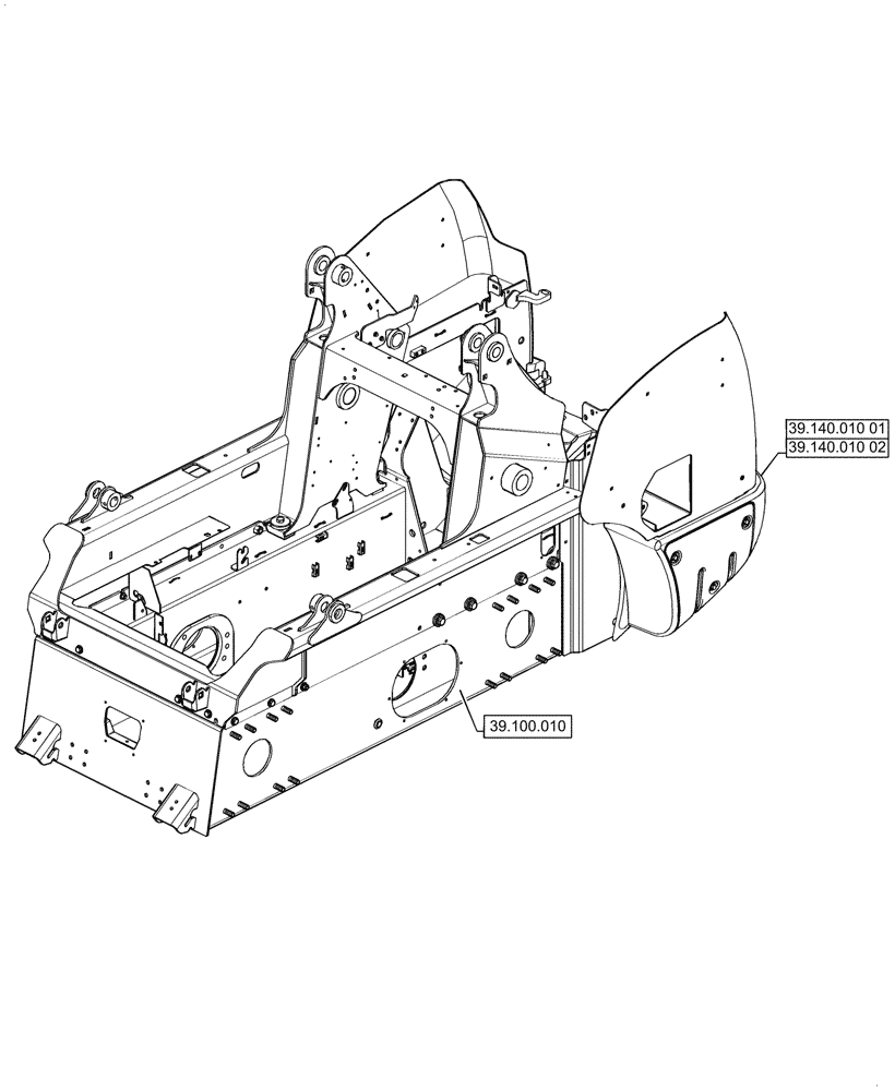 Схема запчастей Case IH SV300 - (00.000.39) - PICTORIAL INDEX - FRAMES AND BALLASTING (00) - GENERAL & PICTORIAL INDEX