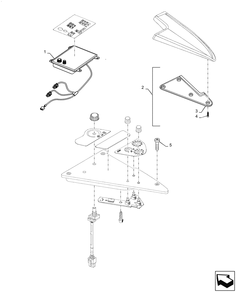 Схема запчастей Case IH PUMA1804 - (55.512.CS[03]) - ARMREST CONTROL UNIT, COVER (55) - ELECTRICAL SYSTEMS