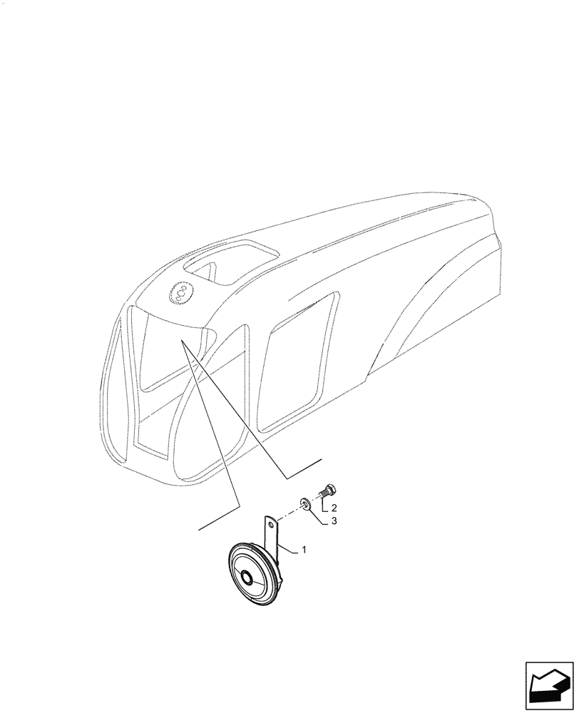 Схема запчастей Case IH PUMA1804 - (55.408.AG[01]) - SIGNAL HORN AND RELATED PARTS (55) - ELECTRICAL SYSTEMS