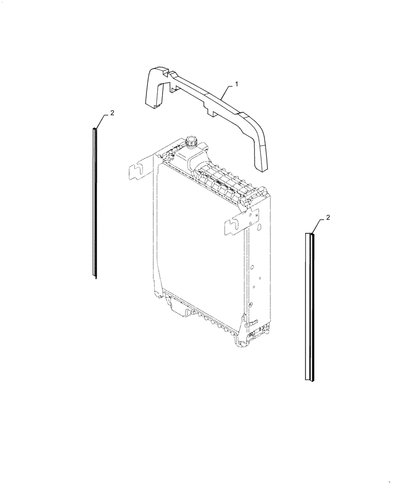 Схема запчастей Case IH PUMA1654 - (10.400.BF[11]) - RADIATOR DUCT, SEAL (10) - ENGINE