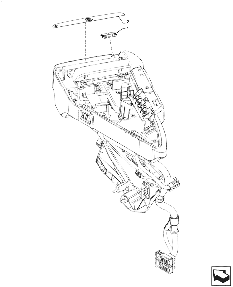 Схема запчастей Case IH PUMA1804 - (55.512.CL[01]) - ARMREST, CONTROL UNIT, COVER (55) - ELECTRICAL SYSTEMS