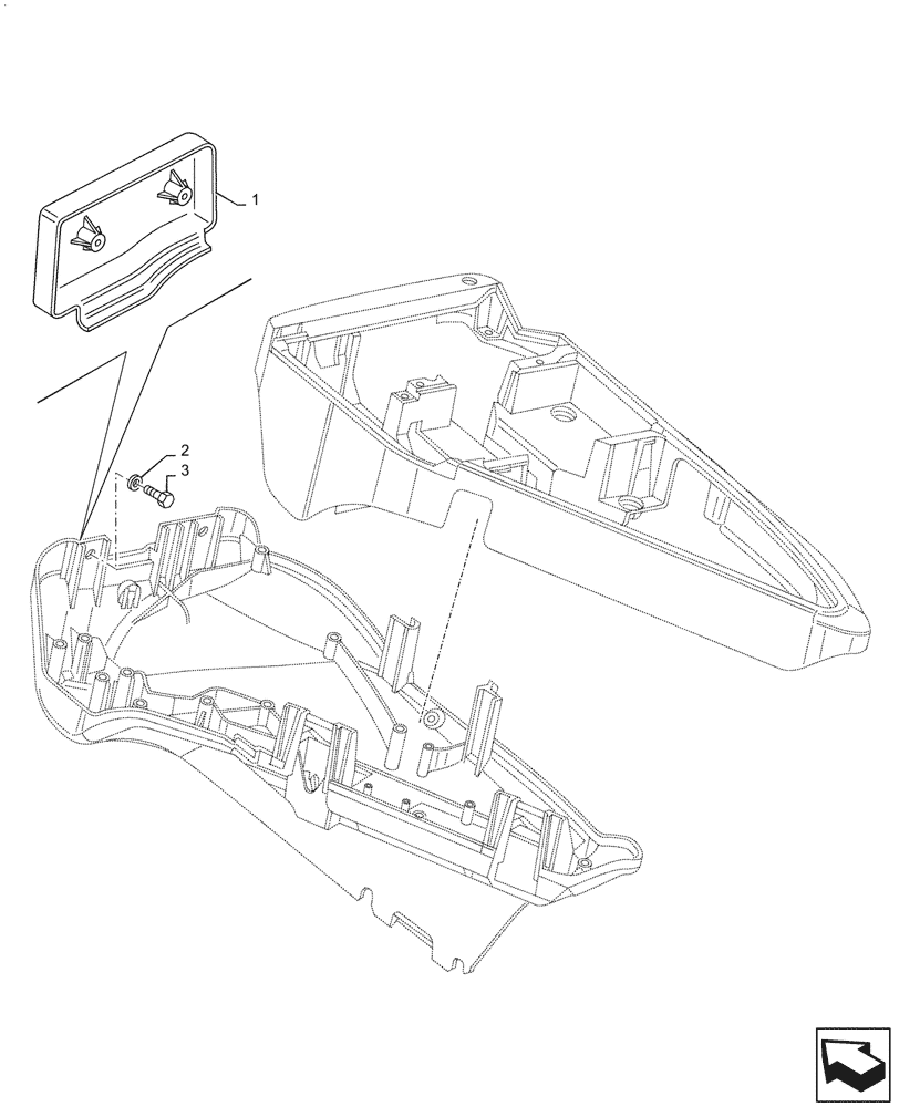 Схема запчастей Case IH PUMA1654 - (90.151.AH[01]) - ARMREST MONITOR (90) - PLATFORM, CAB, BODYWORK AND DECALS