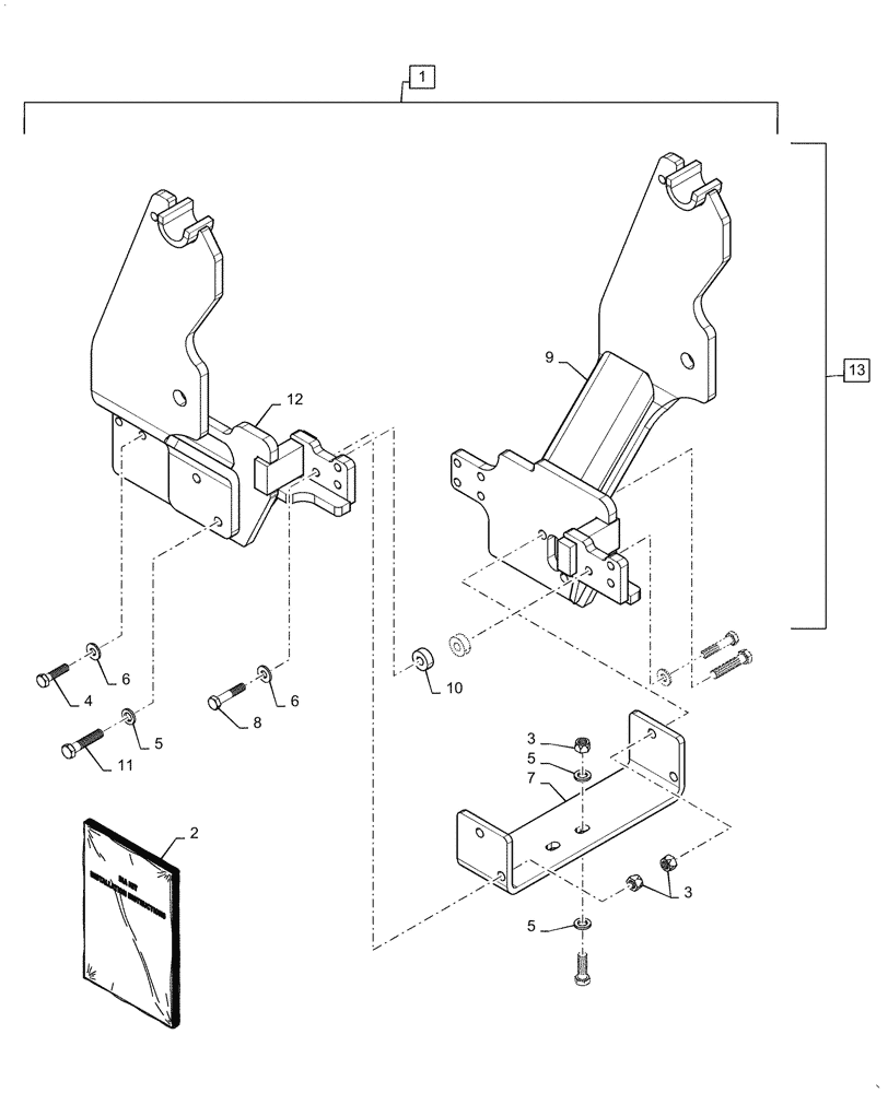 Схема запчастей Case IH L340A - (39.100.020) - VAR - 713696026 - SUBFRAME, MOUNTING PARTS (39) - FRAMES AND BALLASTING