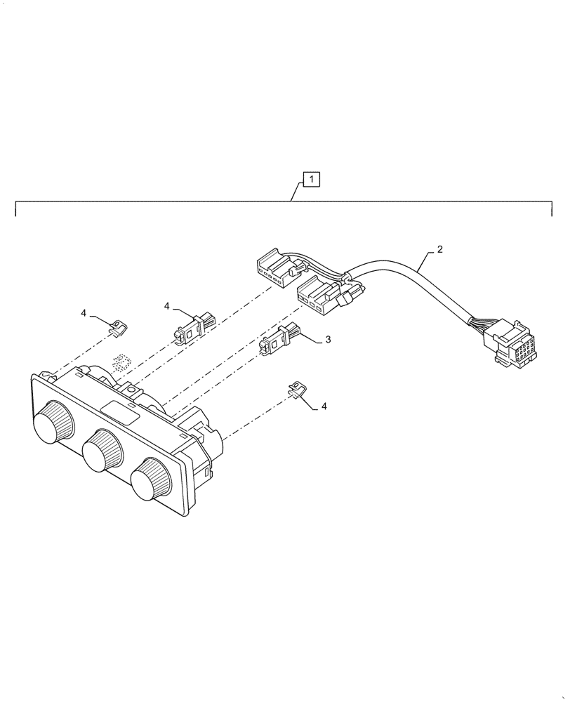 Схема запчастей Case IH PUMA1804 - (55.051.AA[01]) - A/C CONTROL PANEL (55) - ELECTRICAL SYSTEMS