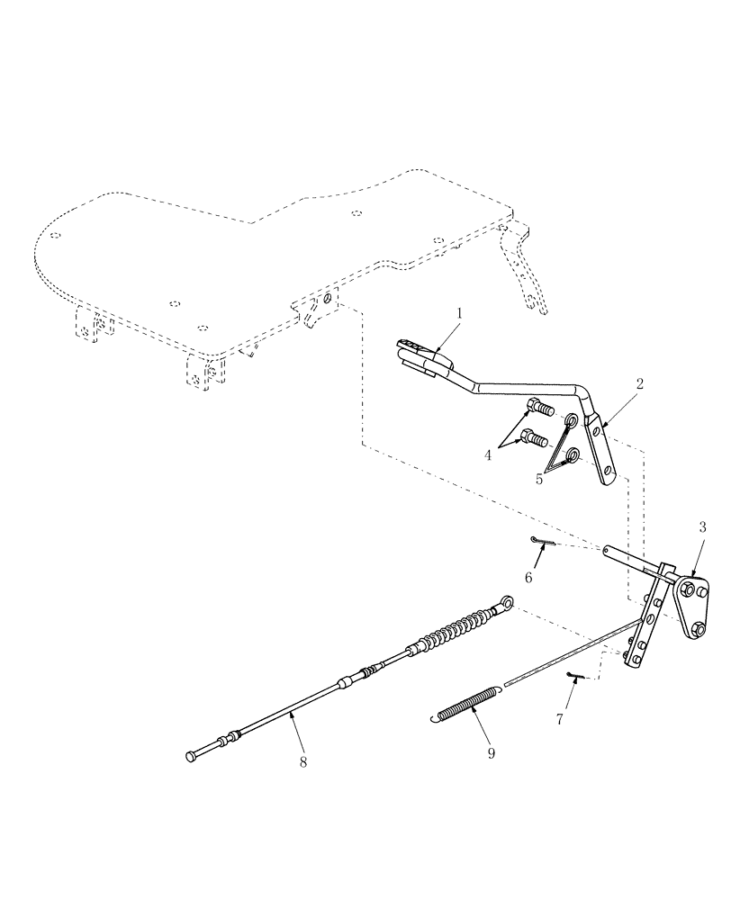 Схема запчастей Case IH FARMALL 31 - (02.10) - THROTTLE CONTROLS - FOOT 9 X 3 (02) - ENGINE EQUIPMENT