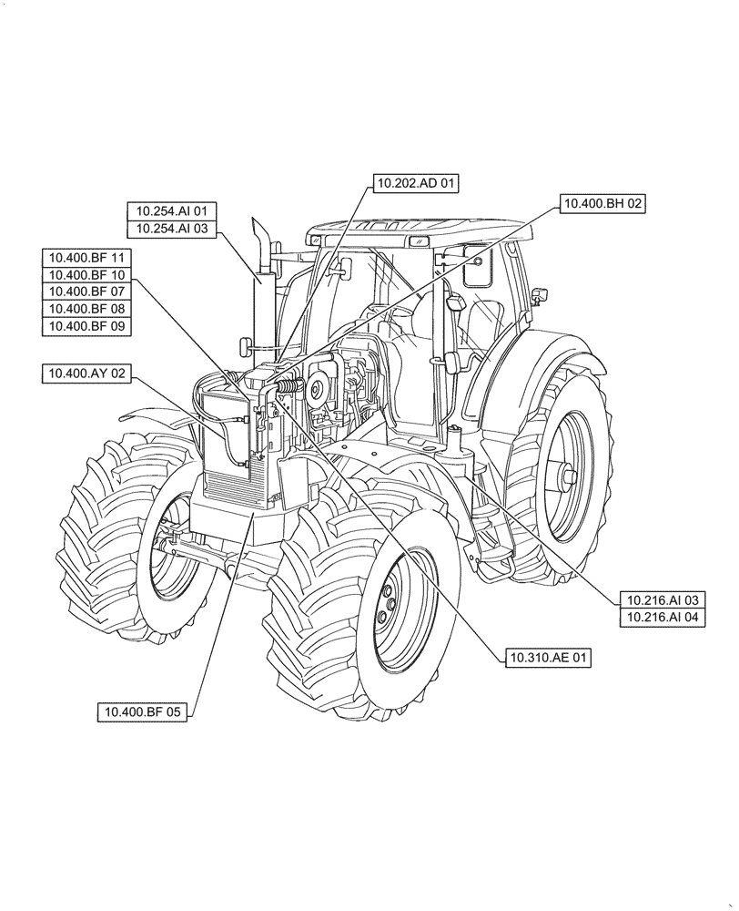 Схема запчастей Case IH PUMA1804 - (00.000.10[03]) - PICTORIAL INDEX - ENGINE (00) - GENERAL & PICTORIAL INDEX
