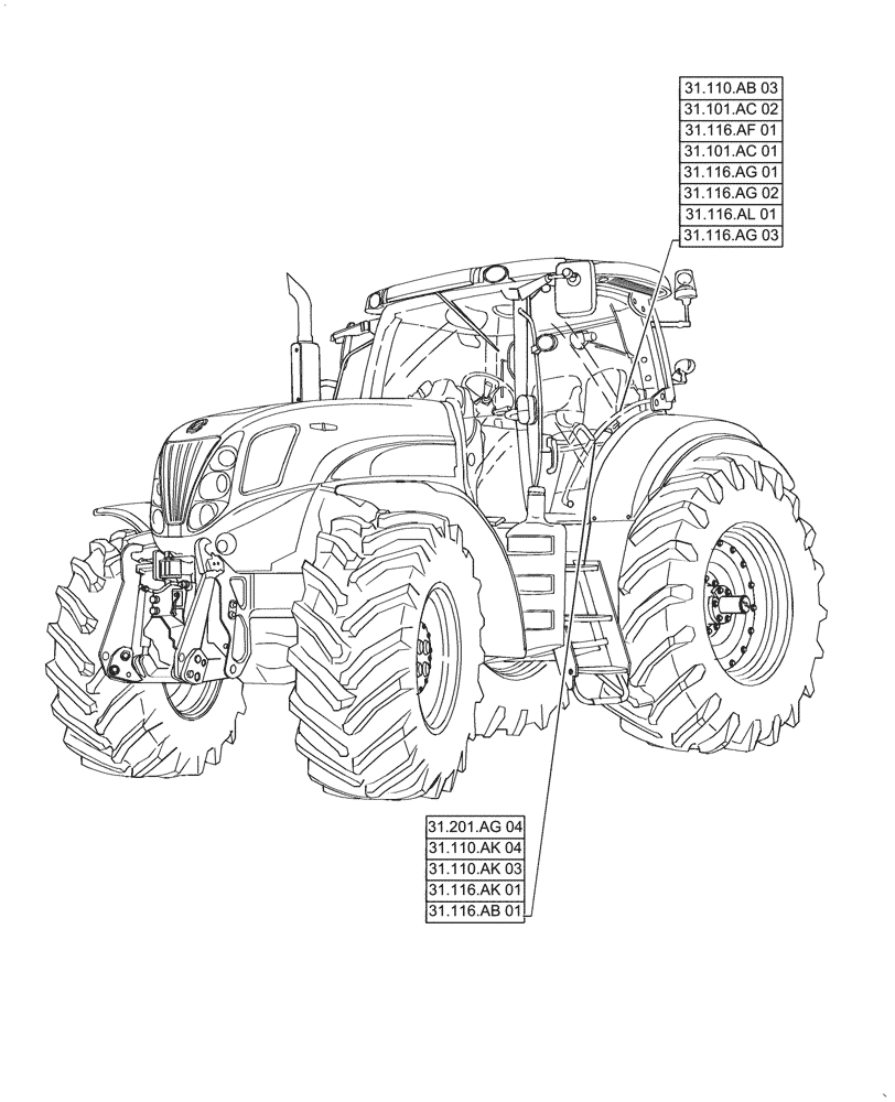 Схема запчастей Case IH PUMA1804 - (00.000.31[02]) - PICTORIAL INDEX - PTO (00) - GENERAL & PICTORIAL INDEX