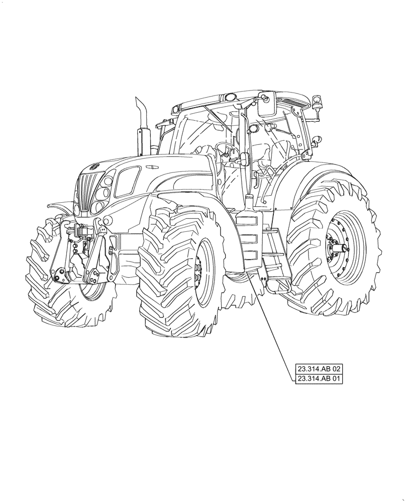 Схема запчастей Case IH PUMA1804 - (00.000.23[01]) - PICTORIAL INDEX - FOUR WHEEL DRIVE SYSTEM (00) - GENERAL & PICTORIAL INDEX
