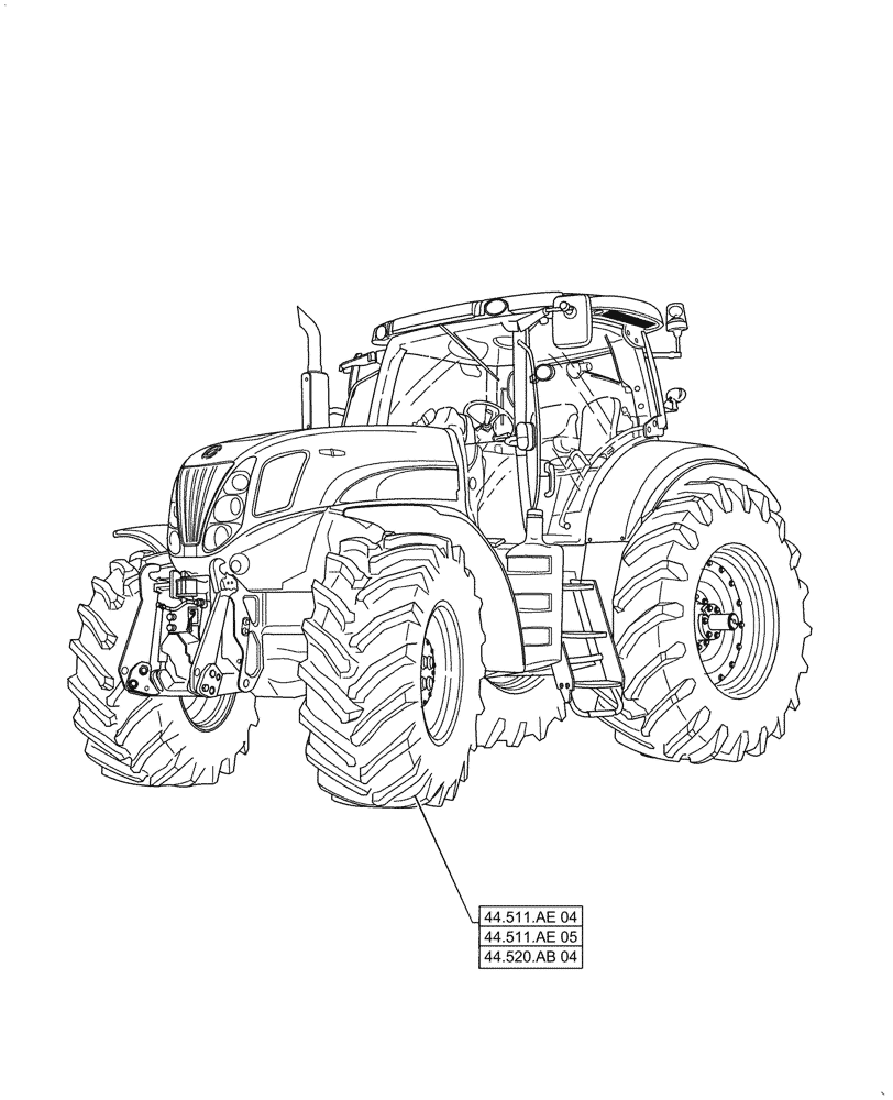 Схема запчастей Case IH PUMA1804 - (00.000.44[01]) - PICTORIAL INDEX - WHEELS (00) - GENERAL & PICTORIAL INDEX