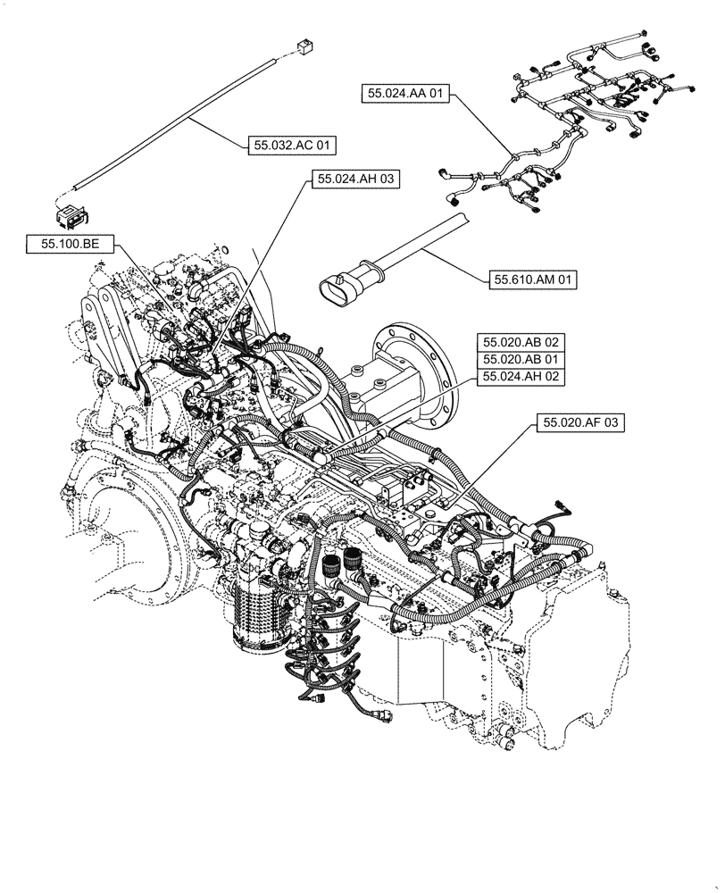 Схема запчастей Case IH PUMA1804 - (00.000.55[06]) - PICTORIAL INDEX - ELECTRICAL SYSTEMS (00) - GENERAL & PICTORIAL INDEX