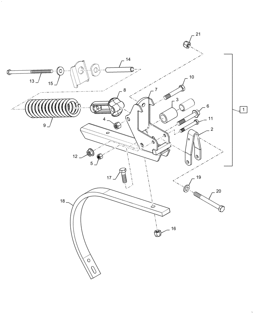 Схема запчастей Case IH TM255 - (75.200.013) - SHANKS ASSY (75) - SOIL PREPARATION