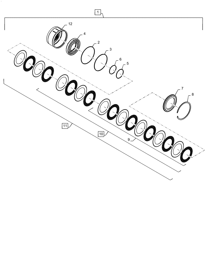 Схема запчастей Case IH MAGNUM 380 - (21.507.AF[01]) - VAR - 429334, 429335 - TRANSMISSION - CVT - CLUTCH ASSY - 5, 7 & 9 PLATE (21) - TRANSMISSION