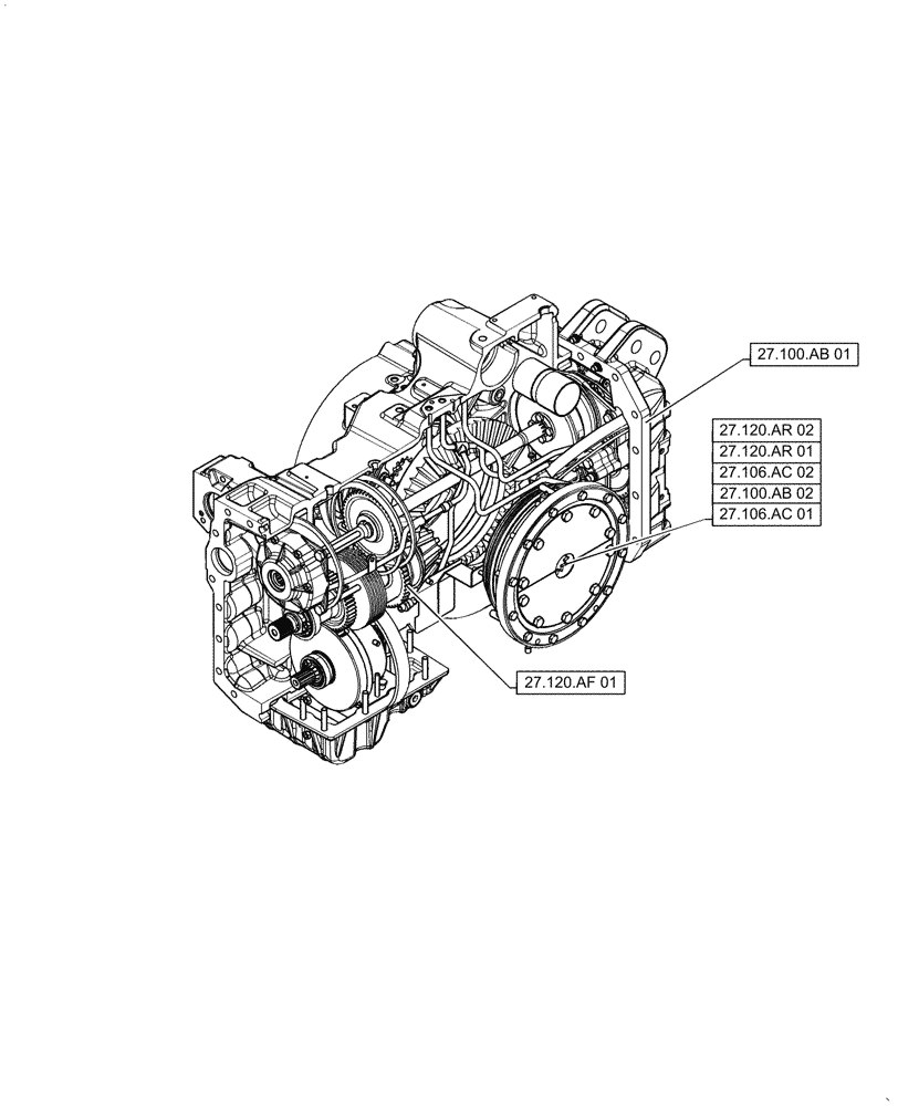 Схема запчастей Case IH PUMA1804 - (27.000.00[01]) - SECTION INDEX - REAR AXLE SYSTEM (27) - REAR AXLE SYSTEM