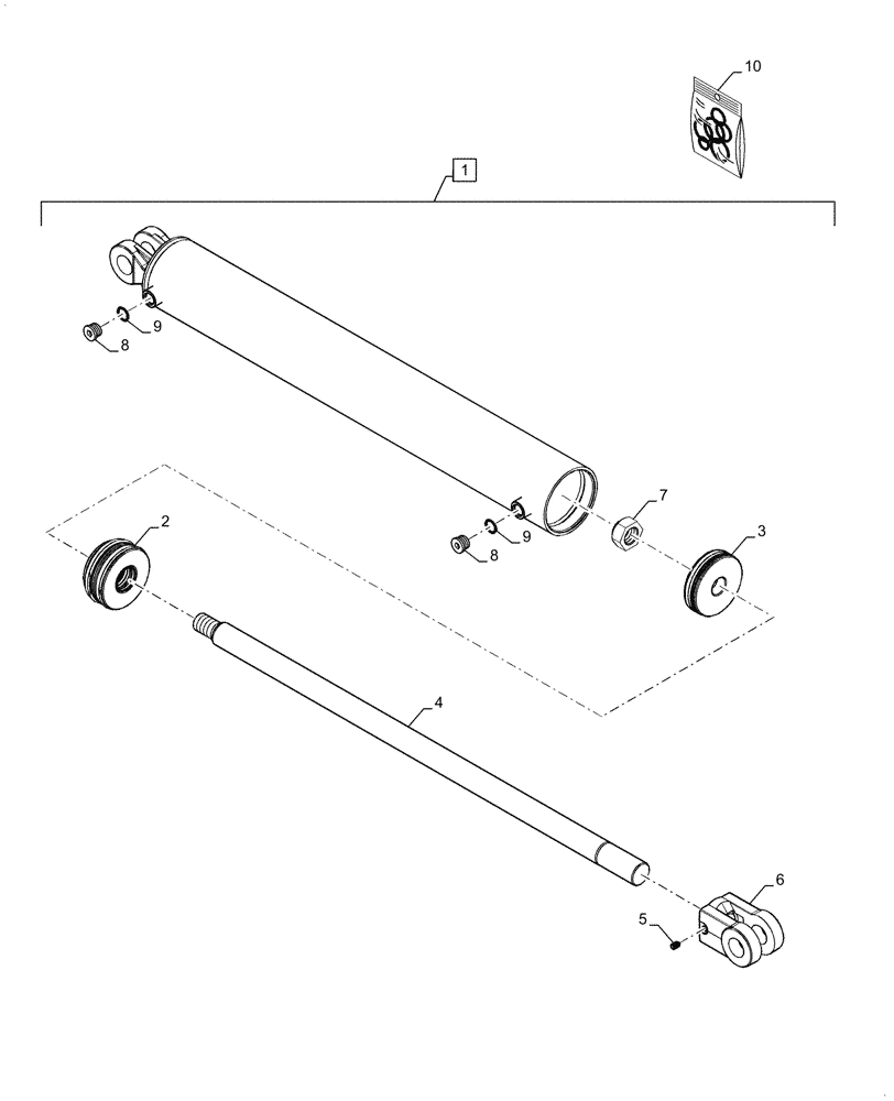 Схема запчастей Case IH TM255 - (35.100.052) - HYDRAULIC FOLD CYLINDER (35) - HYDRAULIC SYSTEMS