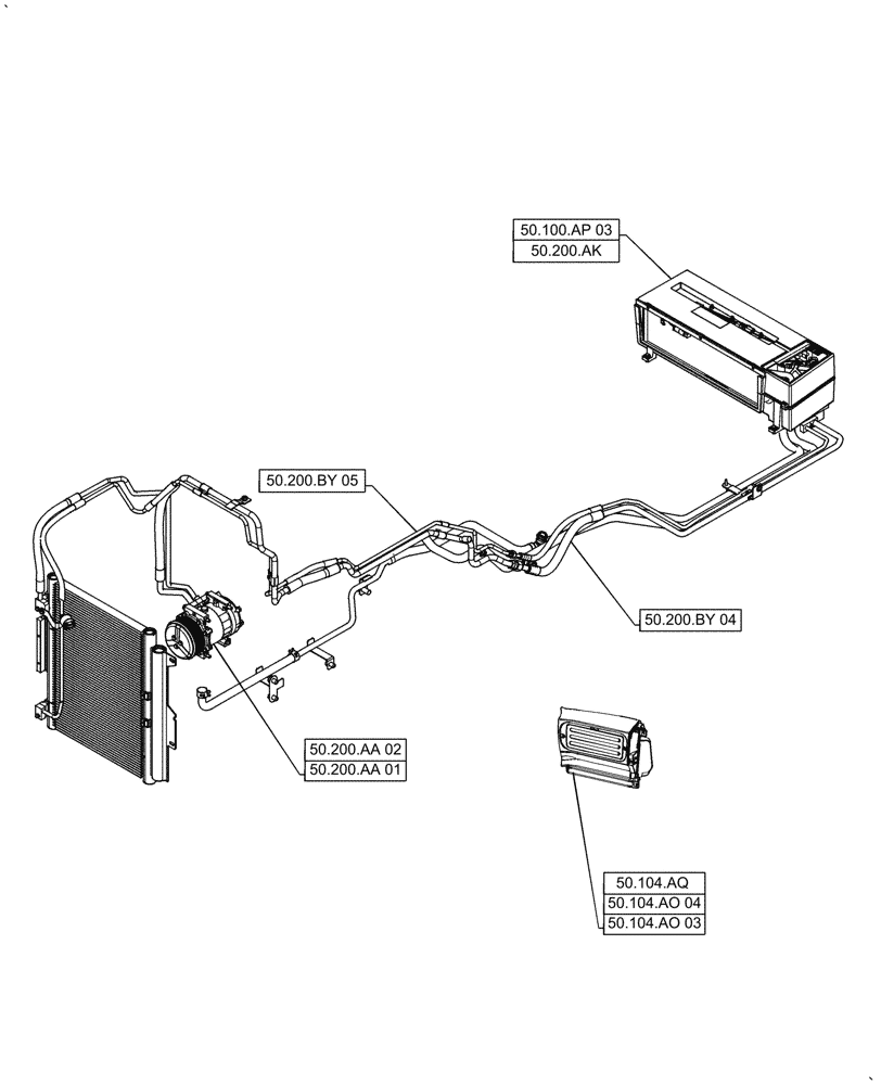 Схема запчастей Case IH PUMA1804 - (00.000.50[02]) - PICTORIAL INDEX - CAB CLIMATE CONTROL (00) - GENERAL & PICTORIAL INDEX