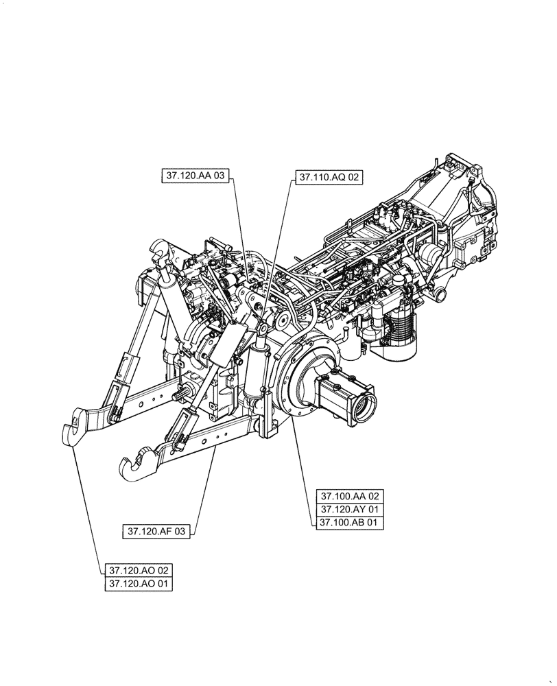 Схема запчастей Case IH PUMA1804 - (37.000.00[01]) - SECTION INDEX - HITCHES, DRAWBARS AND IMPLEMENT COUPLINGS (37) - HITCHES, DRAWBARS & IMPLEMENT COUPLINGS