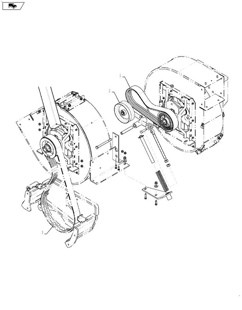 Схема запчастей Case IH 635 - (74.141.07) - FAN DRIVE (74) - CLEANING