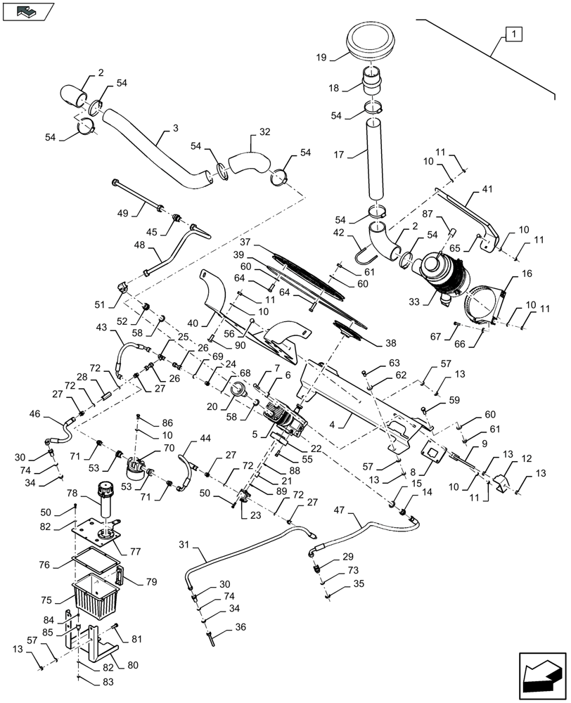 Схема запчастей Case IH LB324P - (88.068.010[02]) - DIA KIT : BLOW OFF KIT WITH COMPRESSOR (88) - ACCESSORIES