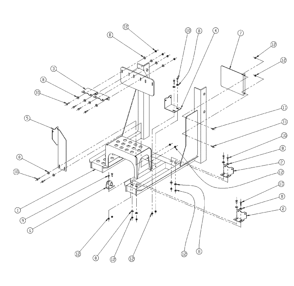 Схема запчастей Case IH 438 - (18-010) - PUMP STATION GROUP BRACKET Wet Kit