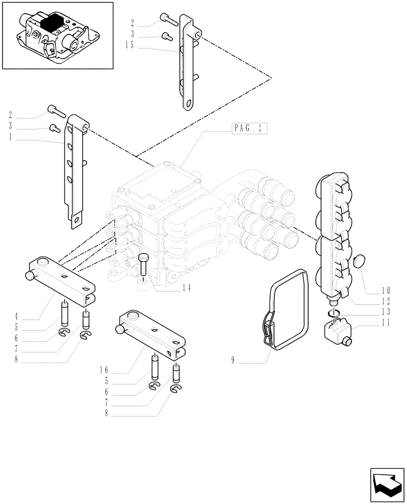 Схема запчастей Case IH MXU115 - (1.82.7/48[01]) - (VAR.014) 3 REMOTES(1NC+2CONFIG) FOR CCLS PUMP FOR EDC AND RELEVANT PARTS (07) - HYDRAULIC SYSTEM