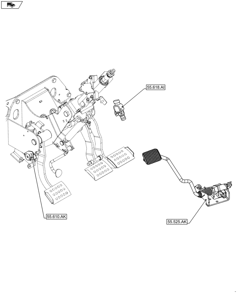 Схема запчастей Case IH FARMALL 95C - (00.000.55[05]) - PICTORIAL INDEX - ELECTRICAL SYSTEMS (00) - GENERAL & PICTORIAL INDEX