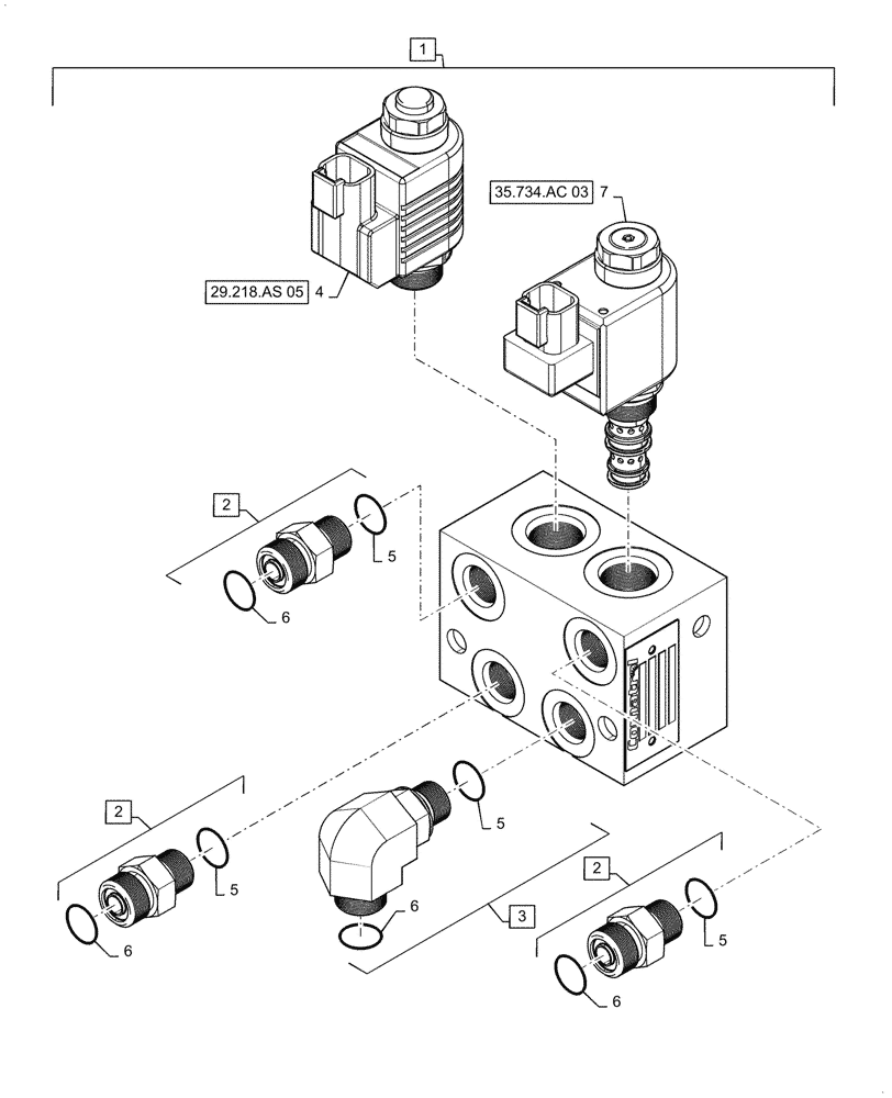 Схема запчастей Case IH PATRIOT 4440 - (29.218.AS[04]) - MOTOR CONTROL VALVE ASSY, ASN YGT044000 (29) - HYDROSTATIC DRIVE