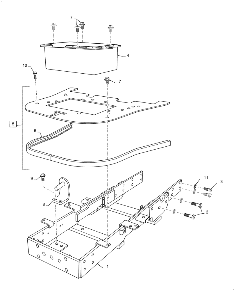 Схема запчастей Case IH FARMALL 55C - (10.001.030) - ENGINE, MAIN FRAME (10) - ENGINE