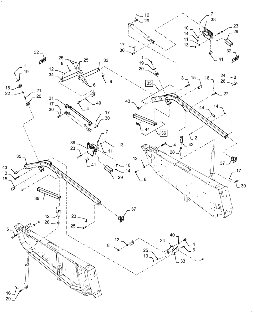 Схема запчастей Case IH DH303 - (58.101.AQ) - REEL, ARM ASSY, SOLID, 21FT, 25FT, 30FT, 36FT (58) - ATTACHMENTS/HEADERS