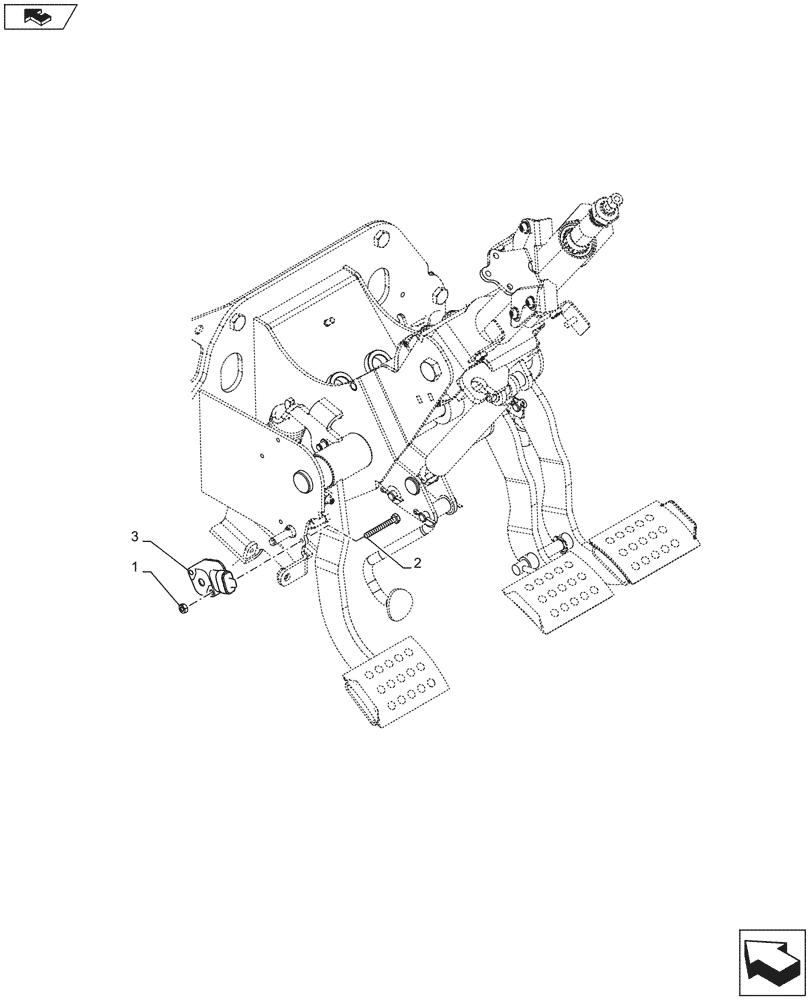 Схема запчастей Case IH FARMALL 105C - (55.610.AK) - CLUTCH PEDAL, POTENTIOMETER (HI-LO) (55) - ELECTRICAL SYSTEMS