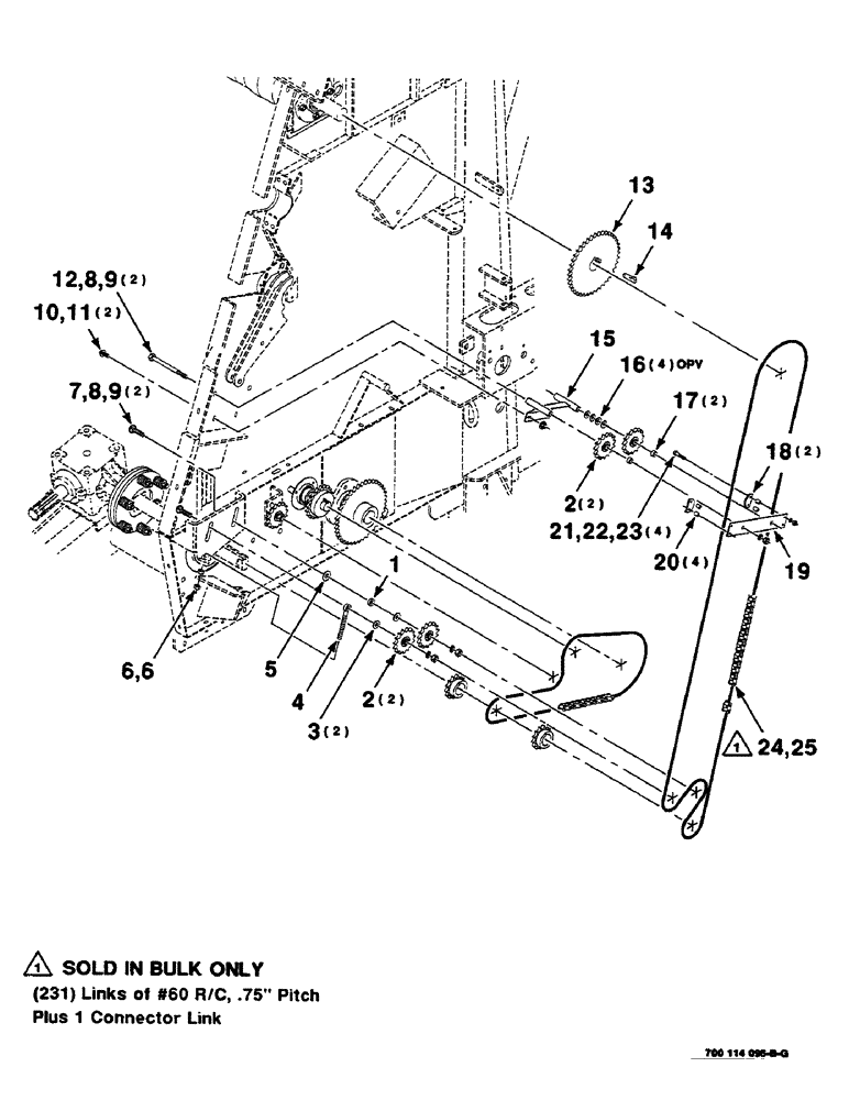 Схема запчастей Case IH 8460 - (2-18) - ROLLER DRIVE ASSEMBLY, UPPER Driveline