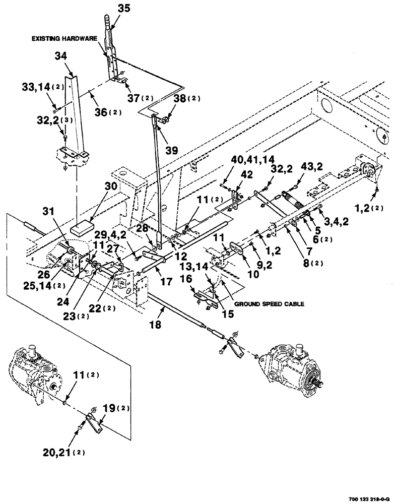 Схема запчастей Case IH 8870 - (05-02) - BRAKE AND NEUTRAL LOCK ASSEMBLIES (33) - BRAKES & CONTROLS