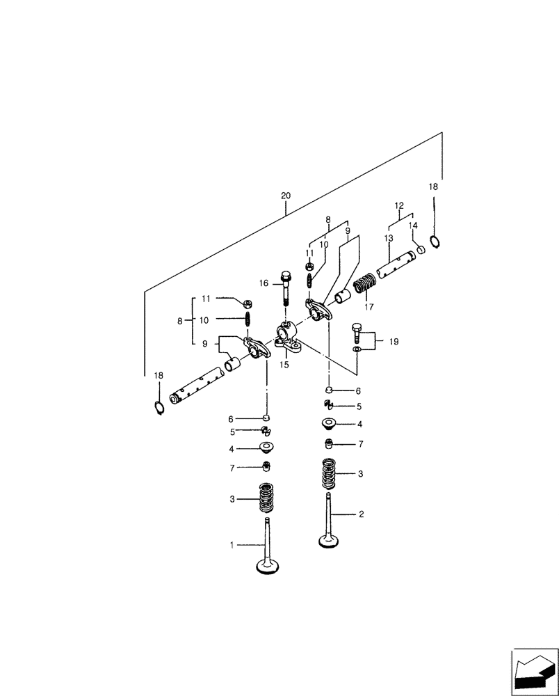 Схема запчастей Case IH FARMALL 55C - (10.101.020) - INTAKE & EXHAUST VALVE (10) - ENGINE