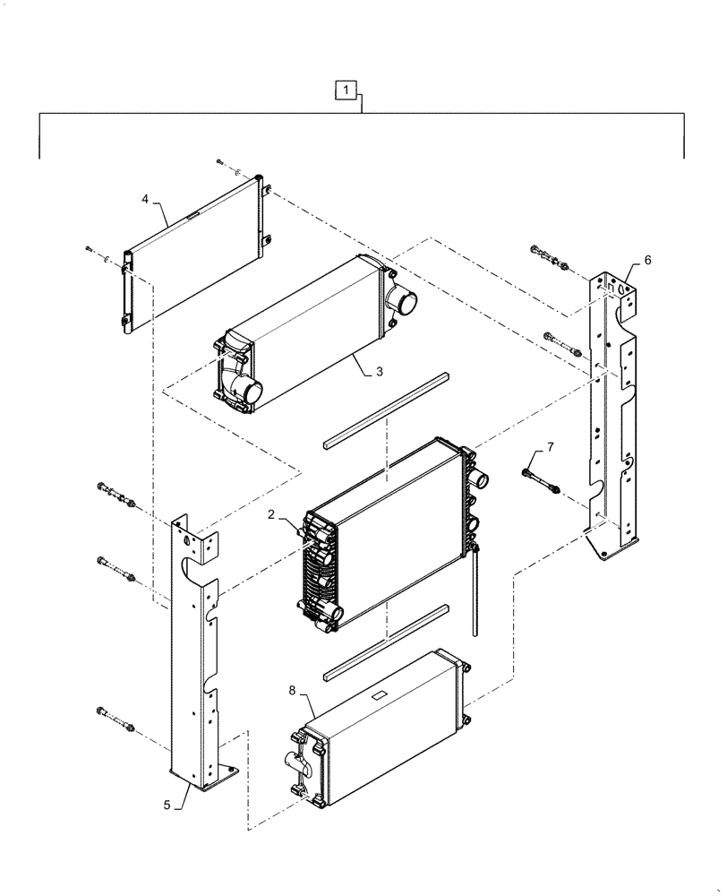 Схема запчастей Case IH PATRIOT 4440 - (10.400.BE[03]) - RADIATOR, ASN YGT044000 (10) - ENGINE