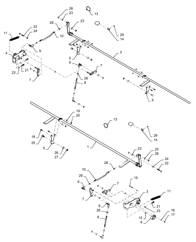 Схема запчастей Case IH 3020-35 - (58.105.01[01]) - CONTROL ASSEMBLY, HEADER HEIGHT (58) - ATTACHMENTS/HEADERS