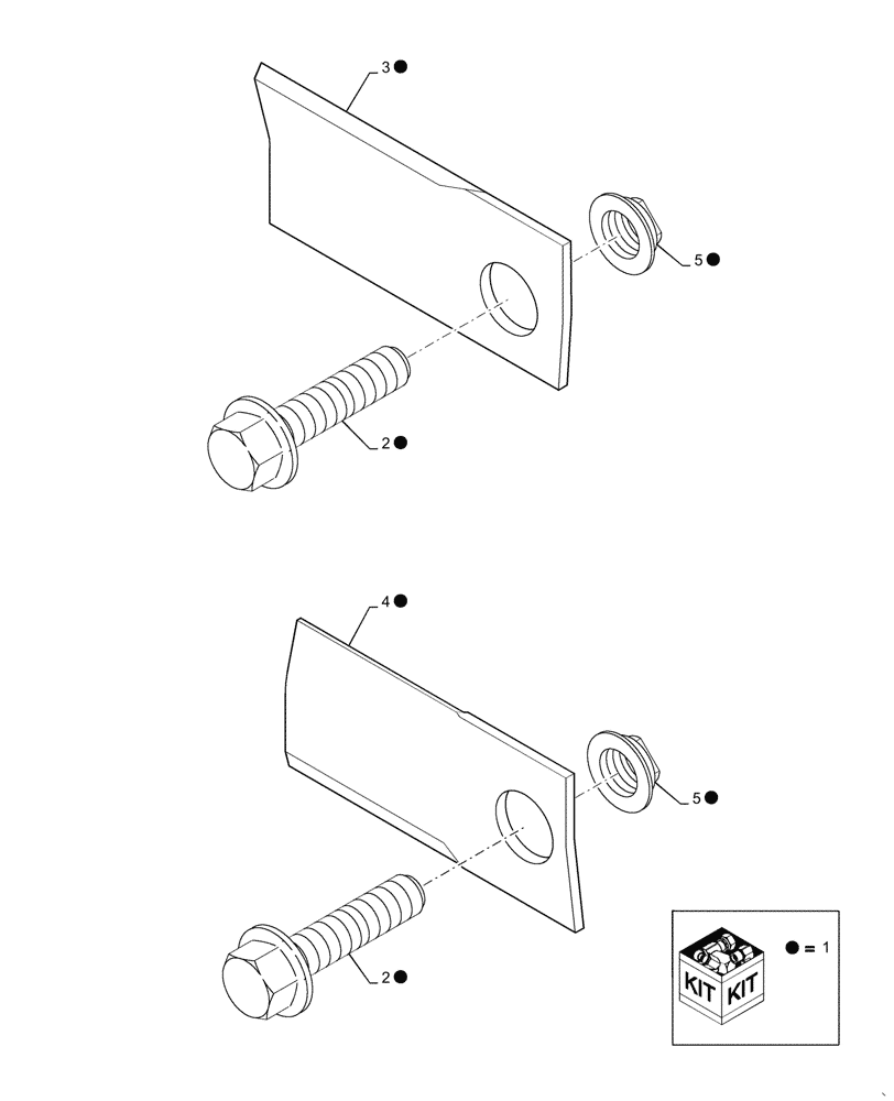 Схема запчастей Case IH DCX131 - (14.15) - KIT KNIFE 14 (14) - CROP CUTTING