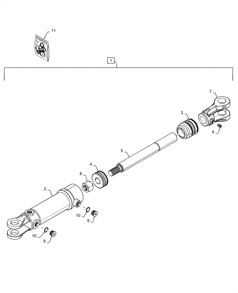 Схема запчастей Case IH TM255 - (35.100.058) - HYDRAULIC FOLD CYLINDER 2.0 X 4 WITH 1.13" CHROME ROD (35) - HYDRAULIC SYSTEMS