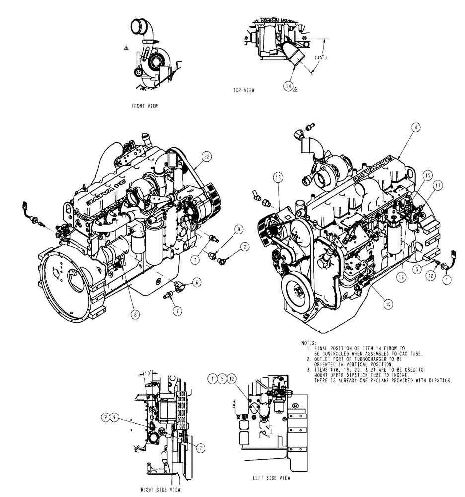 Схема запчастей Case IH FLX4510 - (02-001) - ENGINE GROUP, FLX4010 (01) - ENGINE