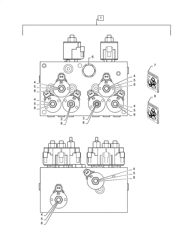 Схема запчастей Case IH TM255 - (35.310.048) - WHEEL RETRACTION VALVE (35) - HYDRAULIC SYSTEMS