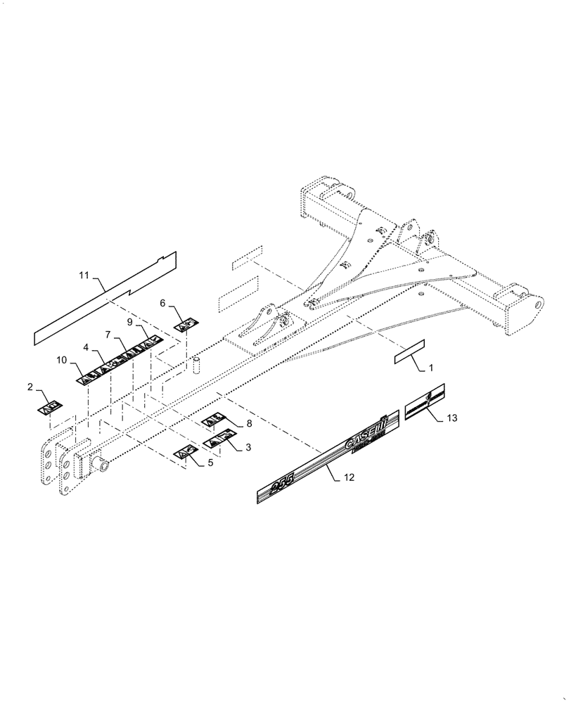 Схема запчастей Case IH TM255 - (90.108.013) - SAFETY DECALS (90) - PLATFORM, CAB, BODYWORK AND DECALS