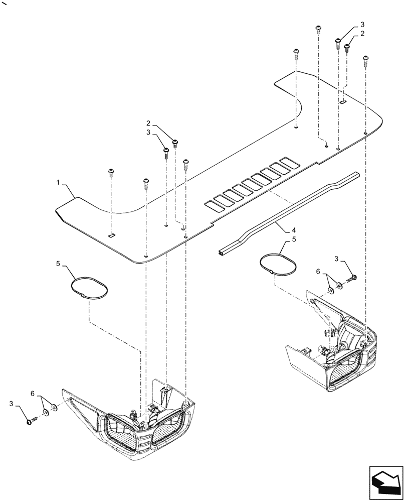 Схема запчастей Case IH SV185 - (55.404.AL[01]) - STANDARD , FRONT LIGHT ASSY (55) - ELECTRICAL SYSTEMS