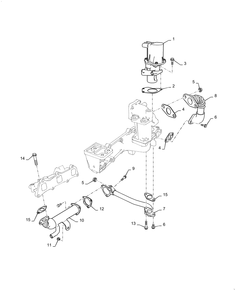 Схема запчастей Case IH FARMALL 55C - (10.501.010) - EGR (10) - ENGINE