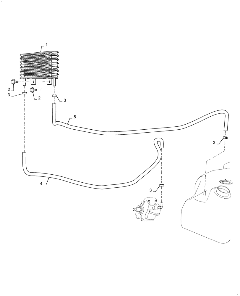 Схема запчастей Case IH FARMALL 55C - (10.216.010) - FUEL COOLER (10) - ENGINE