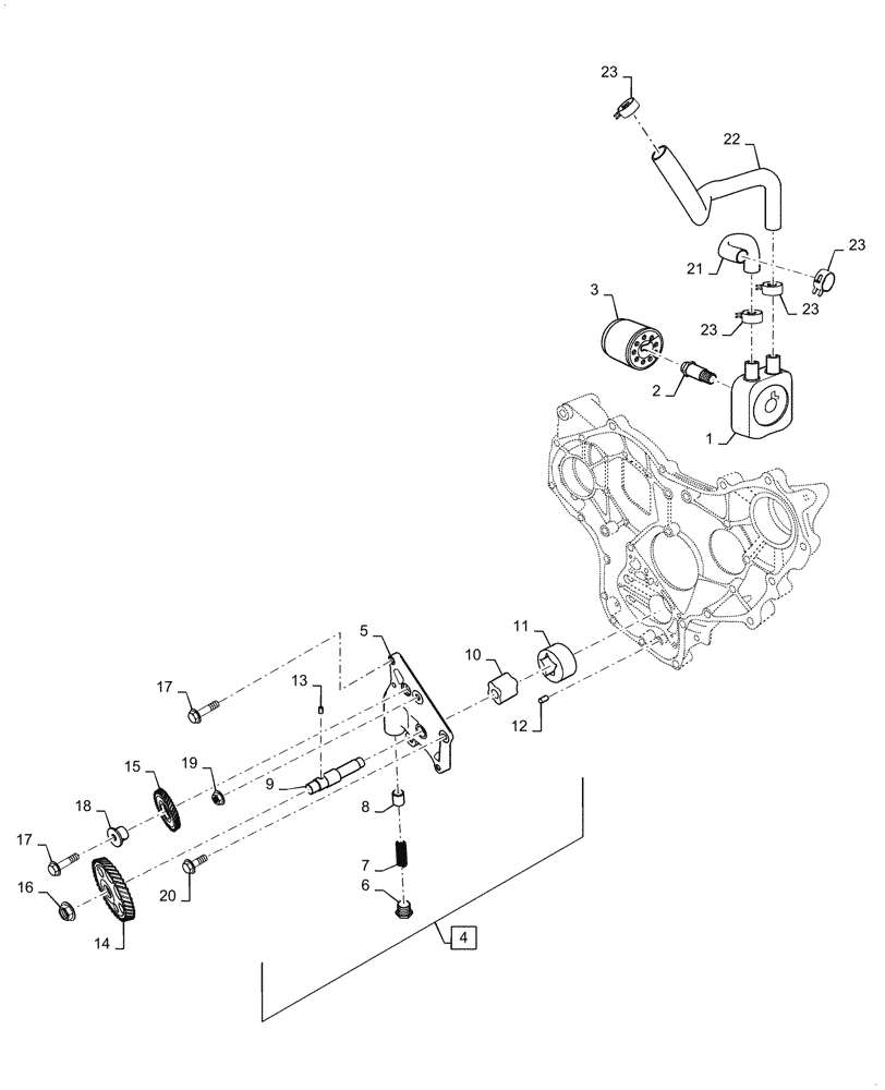 Схема запчастей Case IH FARMALL 55C - (10.114.010) - OIL PUMP & LINES (10) - ENGINE