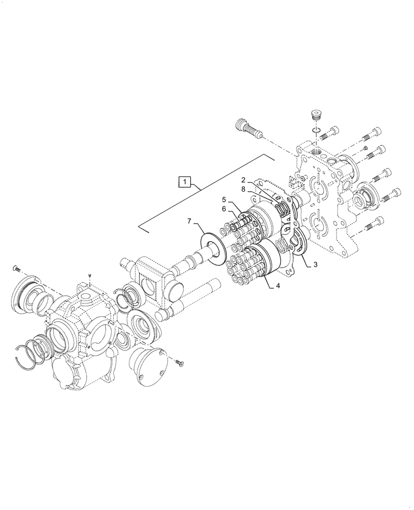 Схема запчастей Case IH FARMALL 55C - (29.202.020) - HYDROSTATIC PUMP, ROTATING KIT (29) - HYDROSTATIC DRIVE