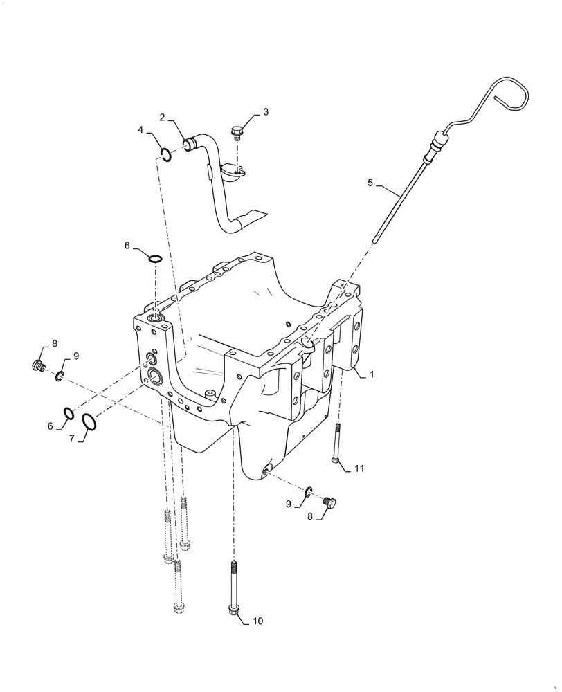 Схема запчастей Case IH FARMALL 55C - (10.102.010) - OIL PAN (10) - ENGINE