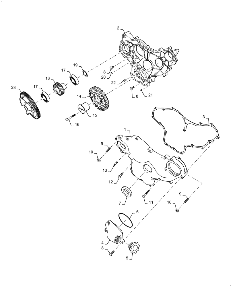 Схема запчастей Case IH FARMALL 55C - (10.106.010) - TIMING GEARS & COVERS (10) - ENGINE