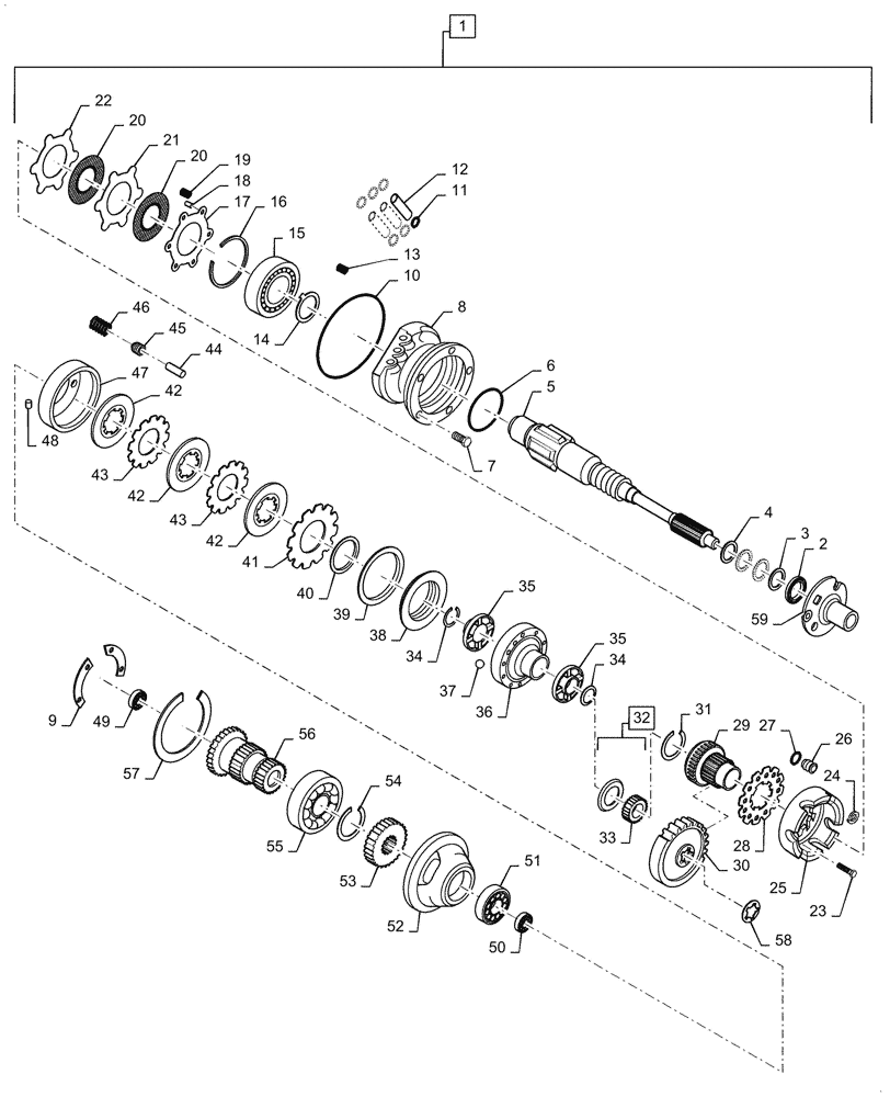 Схема запчастей Case IH 6788 - (07-49) - DRIVE TRAIN, TORQUE AMPLIFIER, GEAR DRIVE TRACTORS, 6788 TRACTORS (04) - Drive Train